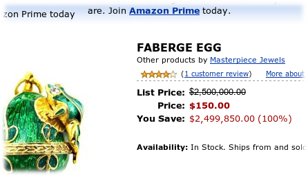 Save $2.5m on a Faberge egg